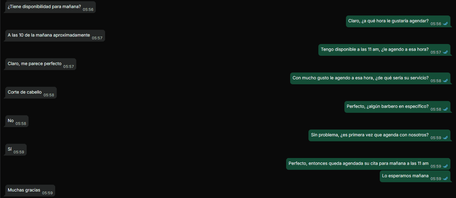 Conversación que se convierte en cita en segundos dentro de Skedzia